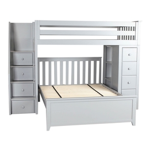 Item # JLB0031 - ADDITIONAL INFORMATION<BR>
Weight: 415.5 lbs<BR>
Dimensions: L 99 W 45.75 H 68.25 in<BR>
Finish: White<BR>
Bed Size: Twin / Full